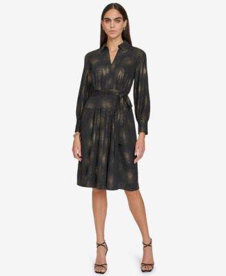chinese dress ladies Calvin Klein Women's Short Sleeve A-Line Midi Dress with Belt, Meadow at  Amazon Women's Clothing store main image 0