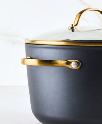 Forged Induction Ceramic Nonstick Stockpot with Lid, 6 Quart