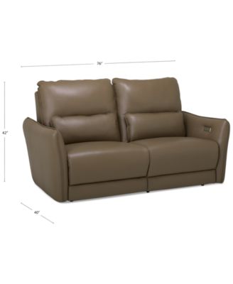 CLOSEOUT! Jekyns Leather Power Sofa, Created for Macy's