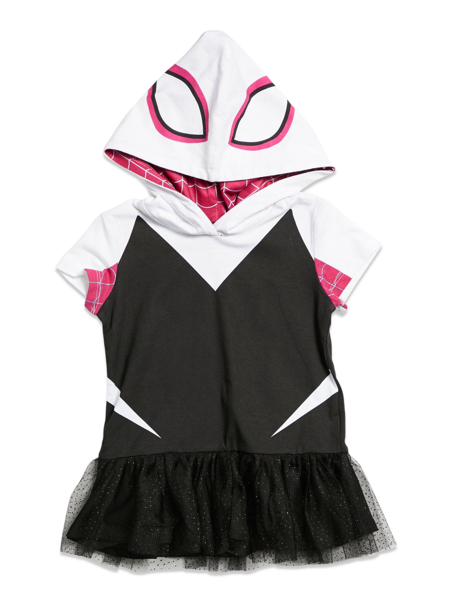Little Girls Marvel Cosplay T-Shirt Dress and Leggings Outfit Set