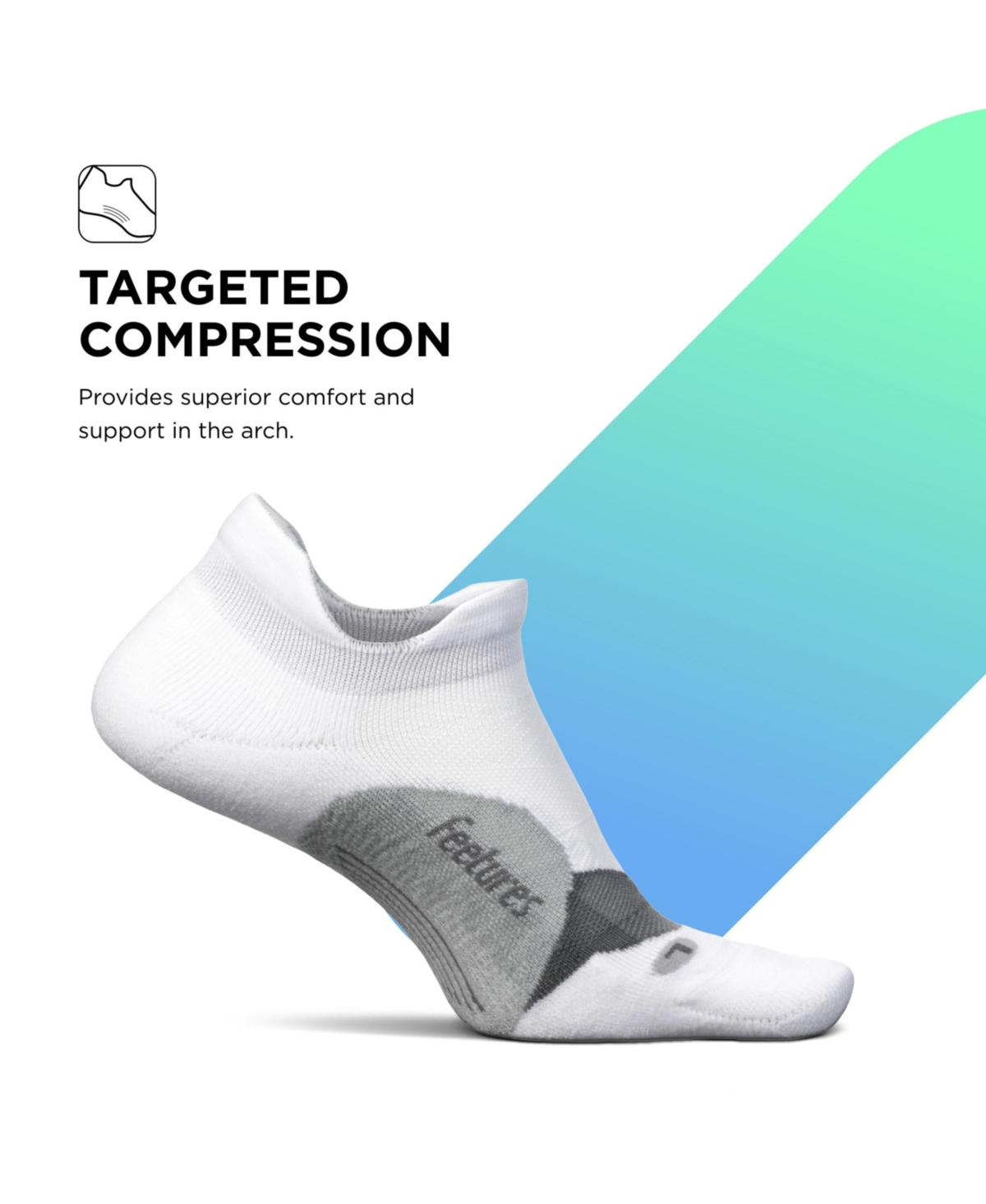 Feetures Men's Elite Light Cushion No Show Tab - Running Socks for Men & Women - Athletic Compression Socks - Moisture Wicking - Large