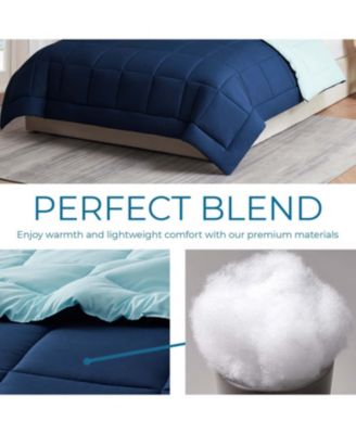 Premium Quilted All Season Goose Down Alternative Comforter with Corner Tabs - Queen 88"X88"