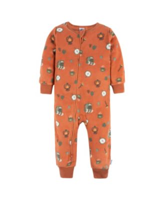 Baby Boys Footless Fleece Pajamas, 3-Pack
