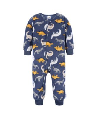 Baby Boys Footless Fleece Pajamas, 3-Pack