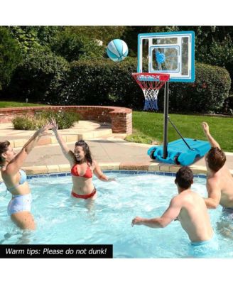 Pool Basketball Hoop 3.8-4.4 FT Adjustable Poolside BasketballGoal System