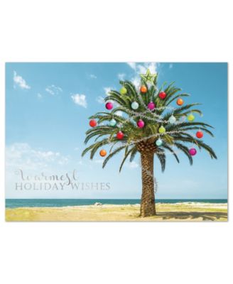Decorated Palm Tree Holiday Boxed Cards