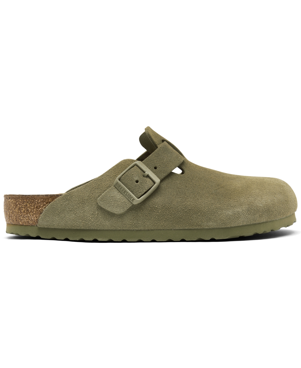 Birkenstock Men s Boston Suede Leather Casual Clogs from Finish Line Olive Green Smart Closet