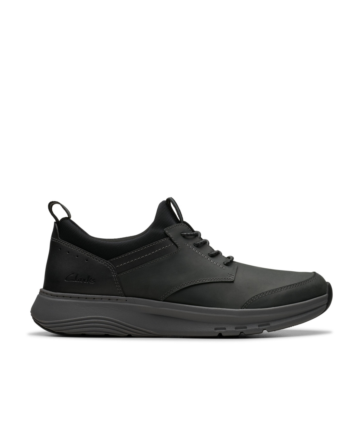 Clarks Collection Men's Motion Trek Ez Shoes In Dark Tan Leather
