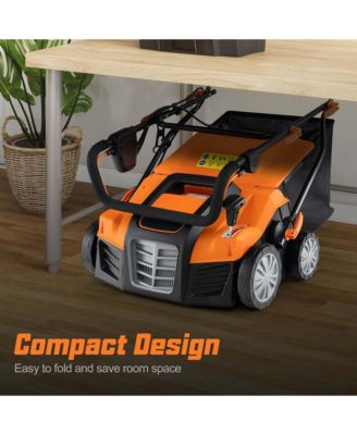 16-Inch Electric Dethatcher & Scarifier 15A 2-In-1 Lawn Dethatcher