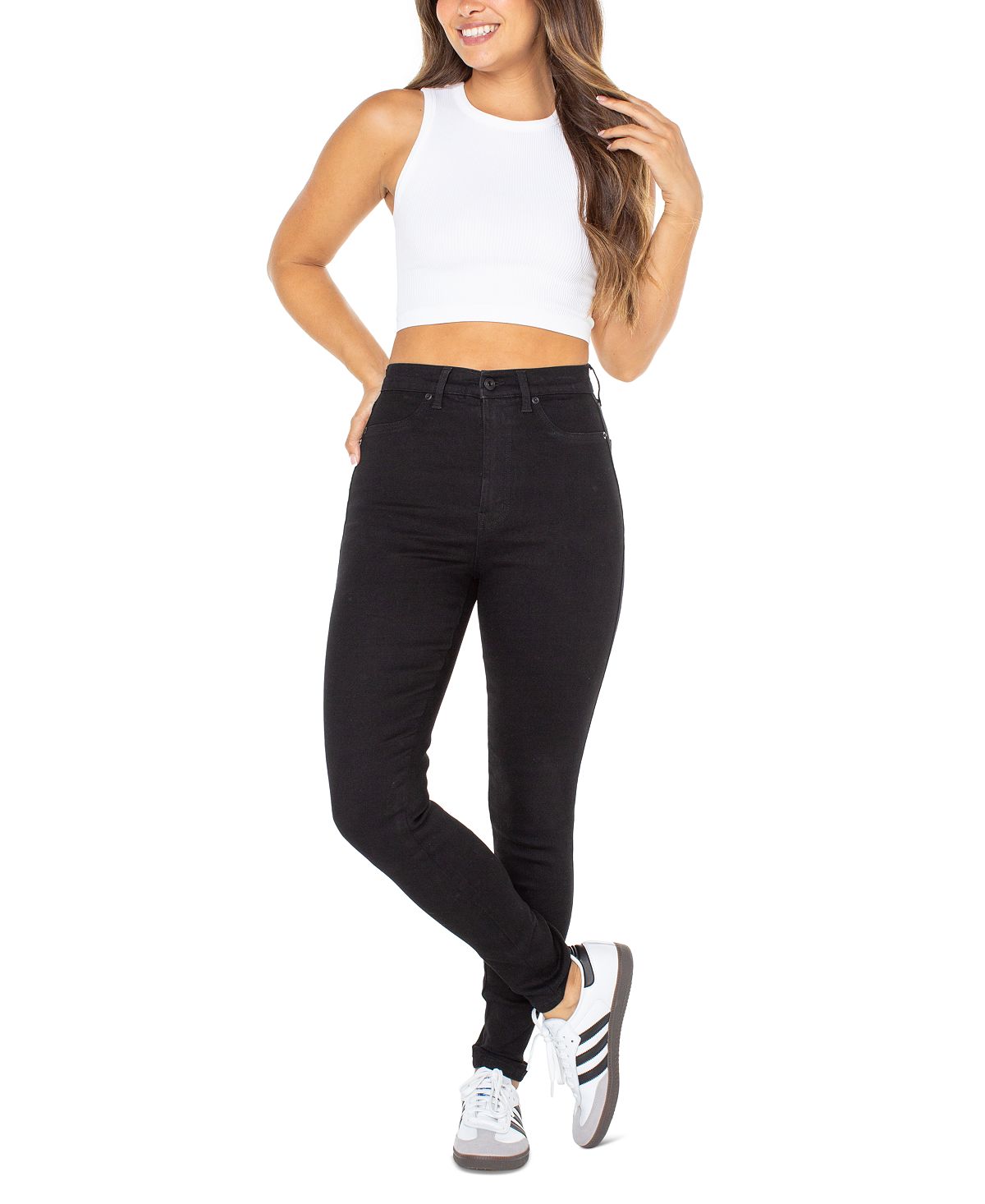 Celebrity Pink Juniors' Curvy Ultra High-Rise Skinny Jeans view 1 — MAYCSS fashion products