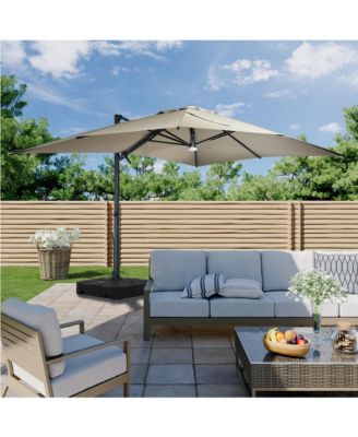 10x13 ft. 360° Rotation Cantilever Patio Umbrella with BaseandBT