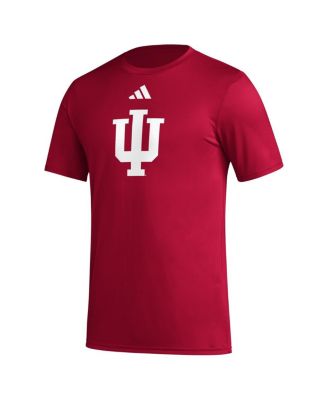 Men's Crimson Indiana Hoosiers Primary Locker Logo Pre-Game AEROREADY T-Shirt