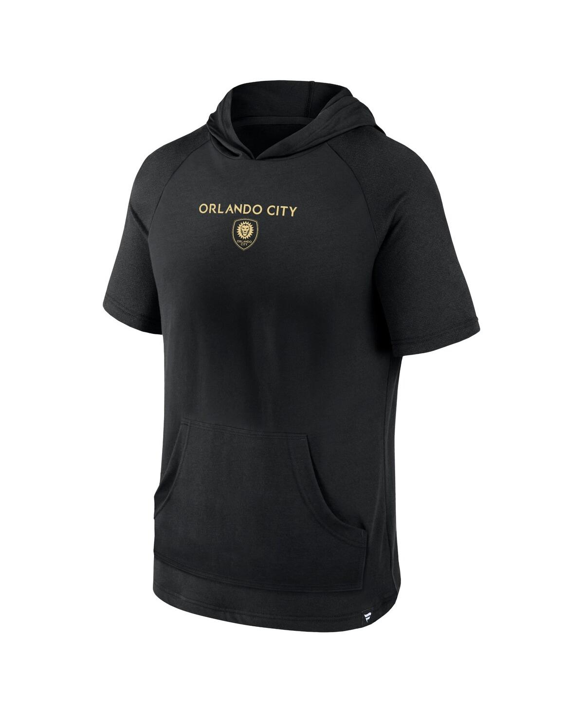Fanatics Men'sOrlando City Sc Match Raglan Short Sleeve Pullover Hoodie - Black