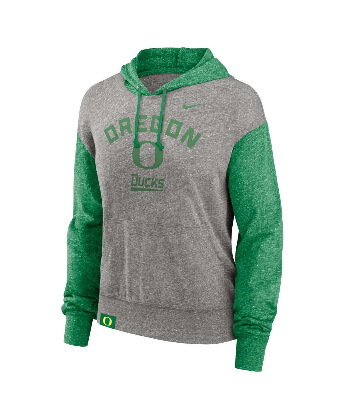 Nike Women'sGreen Oregon Ducks Blitz Color Block Legacy Pullover Hoodie -Green