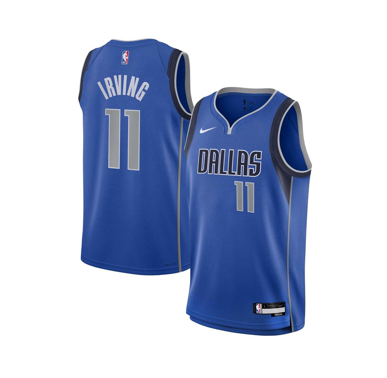 Big Boys and Girls Kyrie Irving Blue Dallas Mavericks Swingman Jersey - Icon Edition