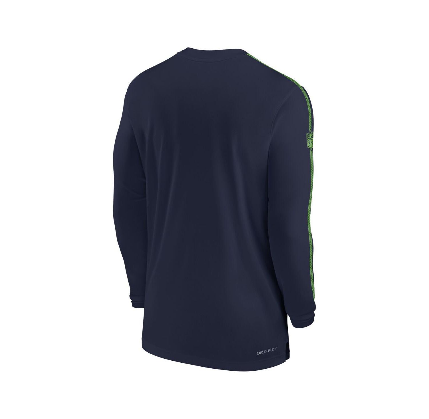 Men's College Navy Seattle Seahawks Sideline Coach UV Performance Long Sleeve T-Shirt