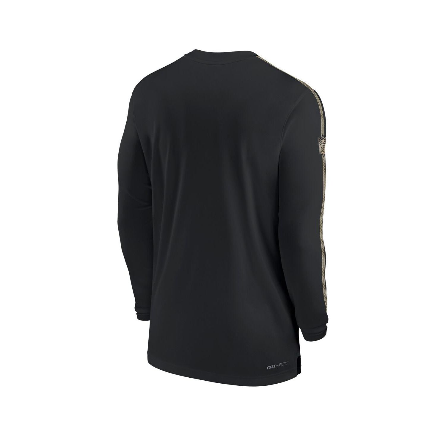 Men's Black New Orleans Saints Sideline Coach UV Performance Long Sleeve T-Shirt