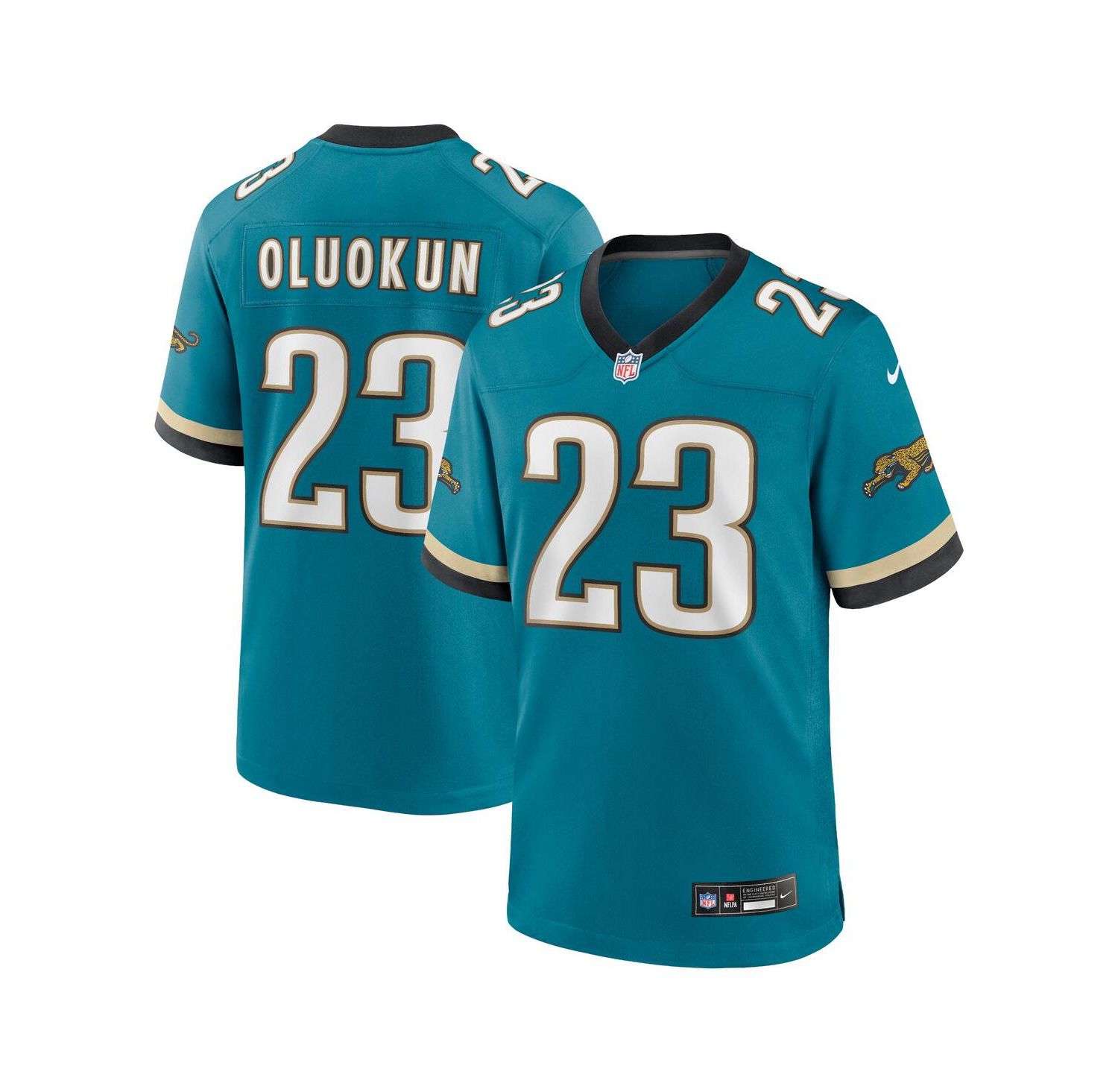 Men's Foye Oluokun Teal Jacksonville Jaguars Prowler Throwback Player Game Jersey