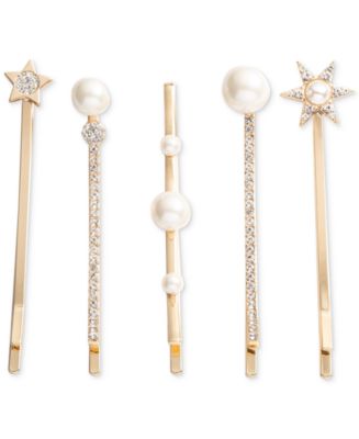 Emily in Paris 5-Pc. Gold-Tone Pavé & Imitation Pearl Star Bobby Pin ...