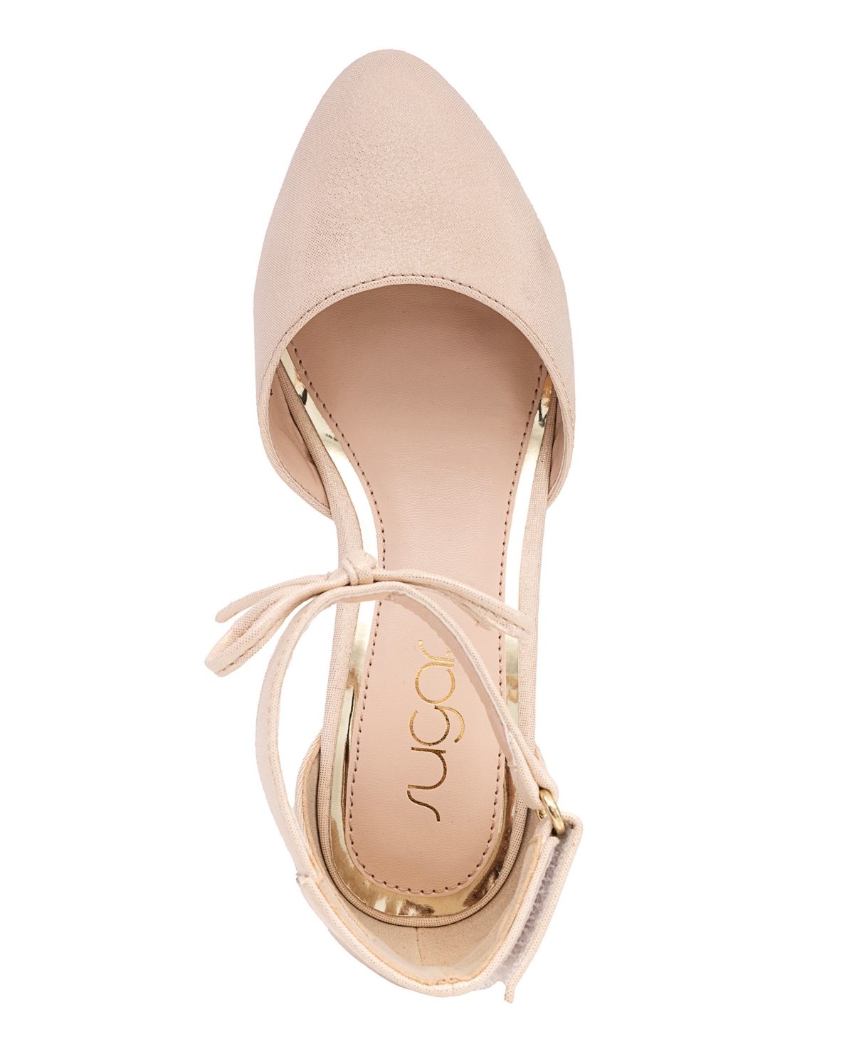 Shop Sugar Little And Big Girls Cree Closed Toe Dress Heel In Champagne