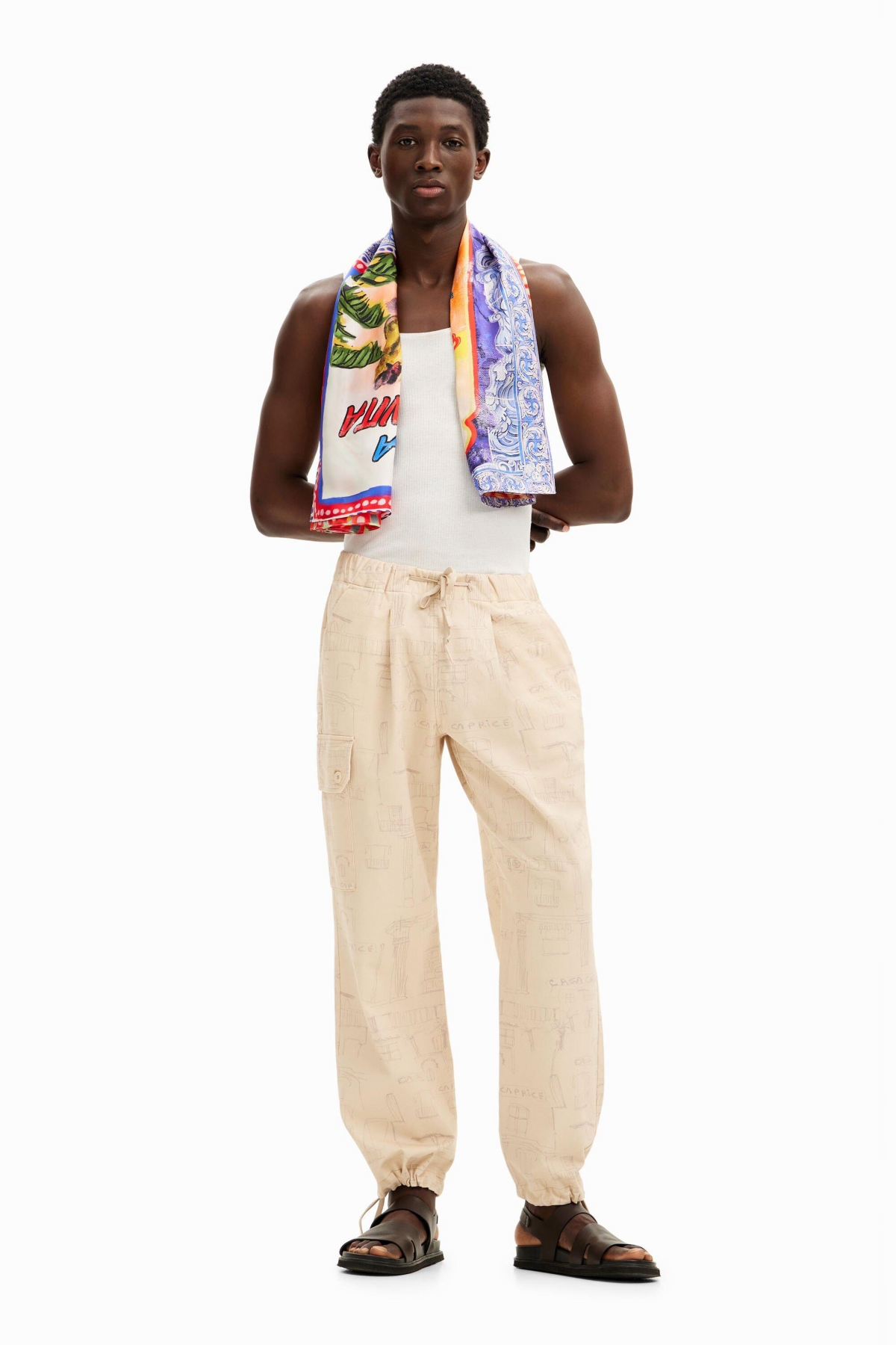 Desigual Men's Printed cargo pants