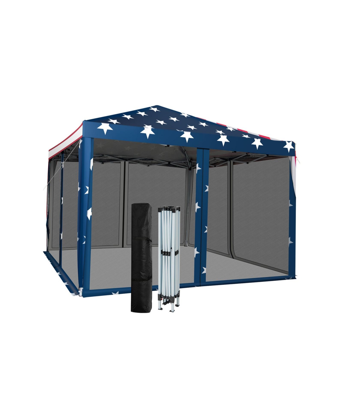 10 x 10 Feet Pop-up Canopy Tent Gazebo Canopy for Outdoor - Blue