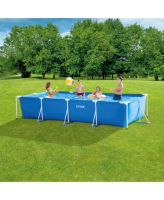 14.75' x 33" Rectangular Frame Above Ground Outdoor Backyard Swimming Pool