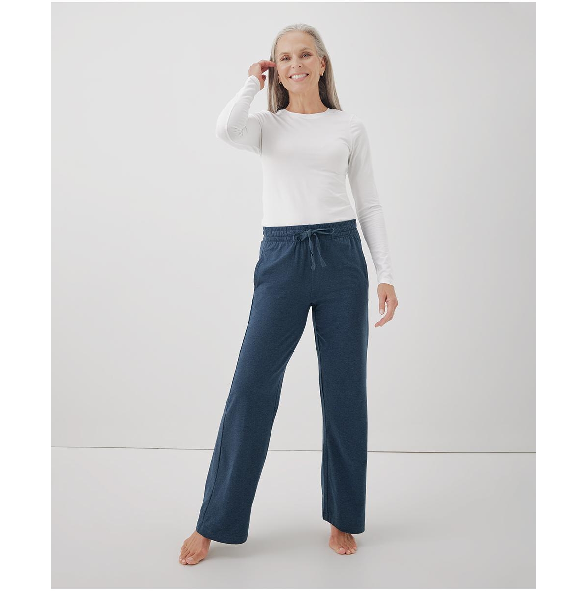 Pact Women's Organic Cotton Cool Stretch Fitted Long Sleeve Tee