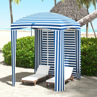 Beach Cabana Umbrella with Bag, Windows, Stripe