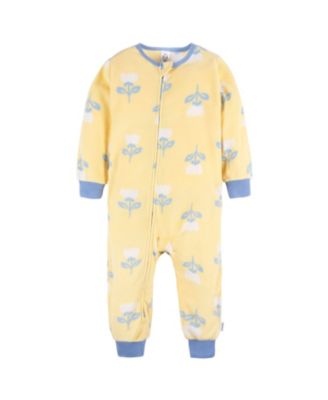 Baby Girls Footless Fleece Pajamas, 3-Pack