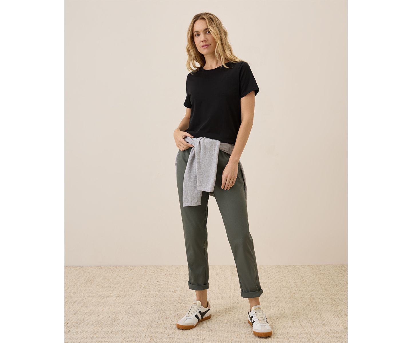 Женская футболка Pact Softspun Crew Neck, цвет: Чёрный — фото 2