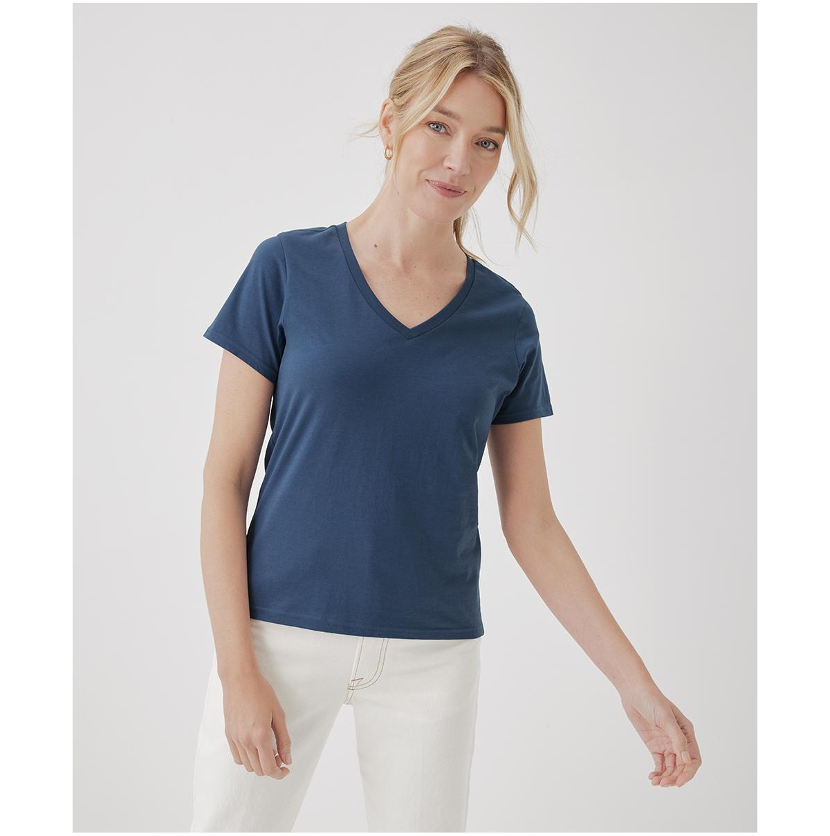 Women's Organic Cotton Softspun V-Neck Tee - Agave