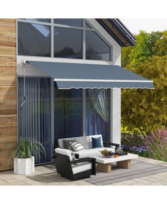 12' x 10' Retractable Awning Patio Awnings Sun Shade Shelter