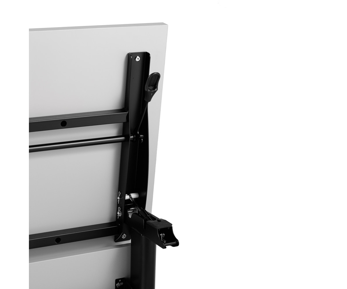 Emma+Oliver Griffin Heavy-Duty Flip Top Training Table With Nesting Design, Privacy Panel, Y-Legs, Tabletop, Metal Frame -black frame