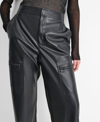 DKNY PU CARGO PANT    P4H