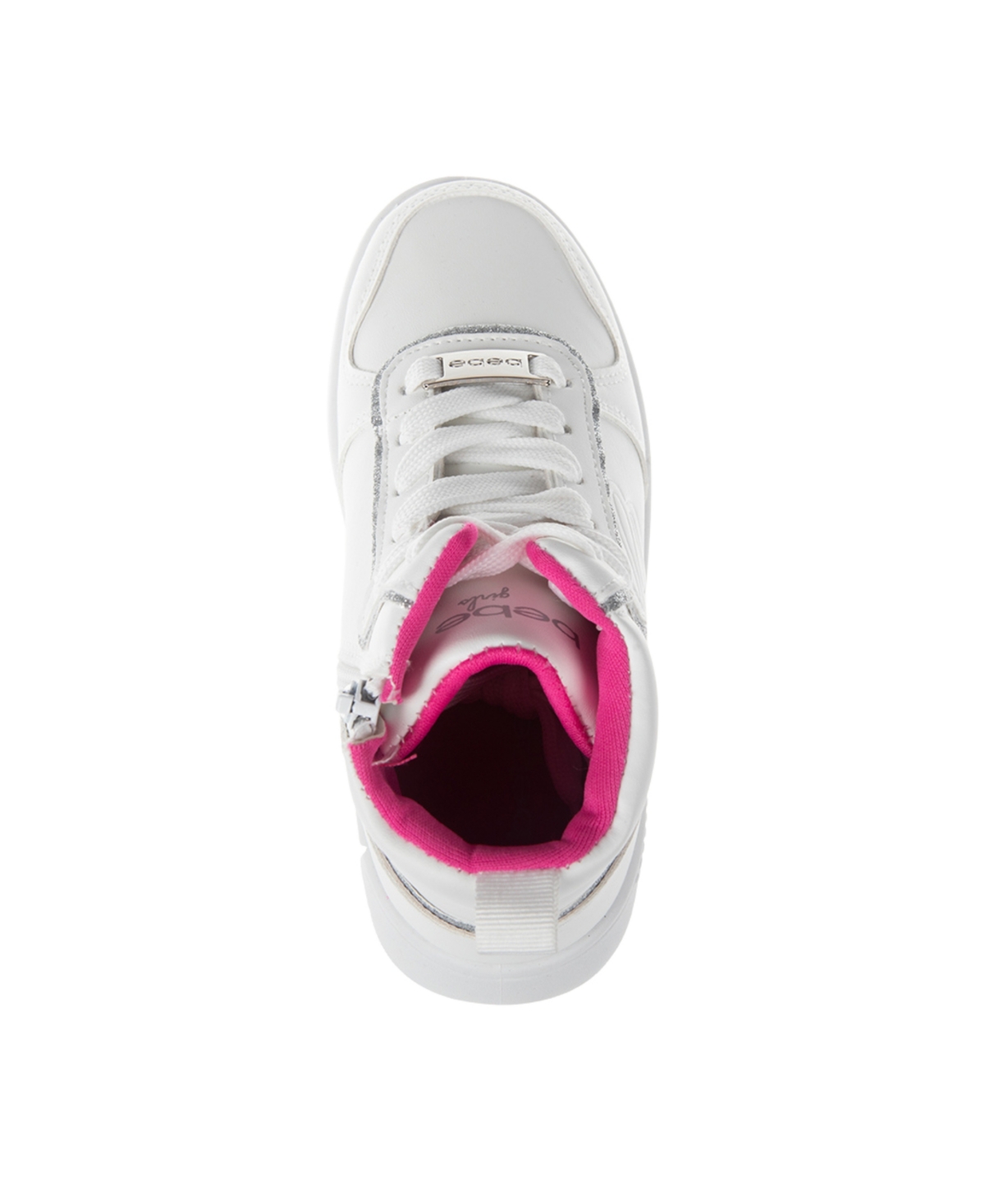 Bebe Little And Big Girls High Top Sneaker In White