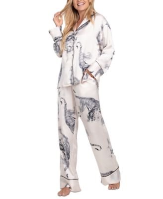 Midnight Bakery - Women's 2-Pc. Satin Printed Pajama Set