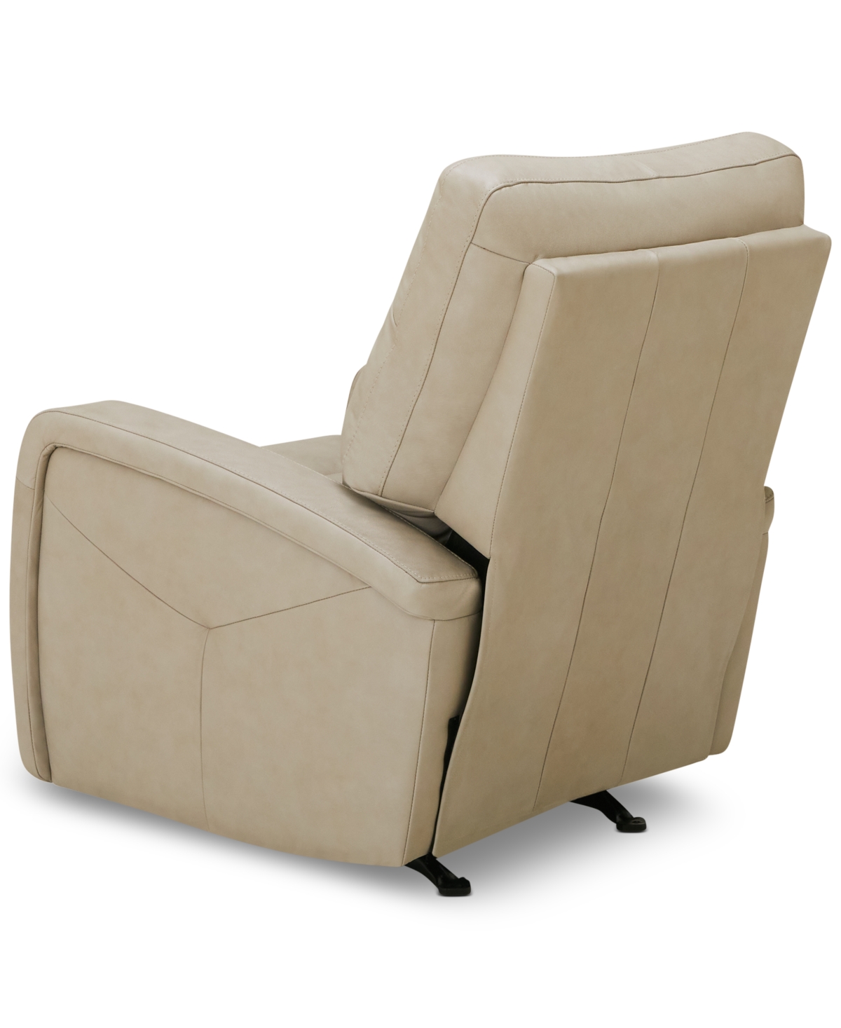 Macy's Trolan Leather Power Rocker Recliner, Created For  In Putty