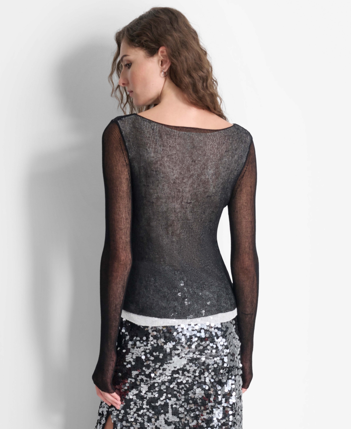 Dkny Women's Double Layer Top -ivory