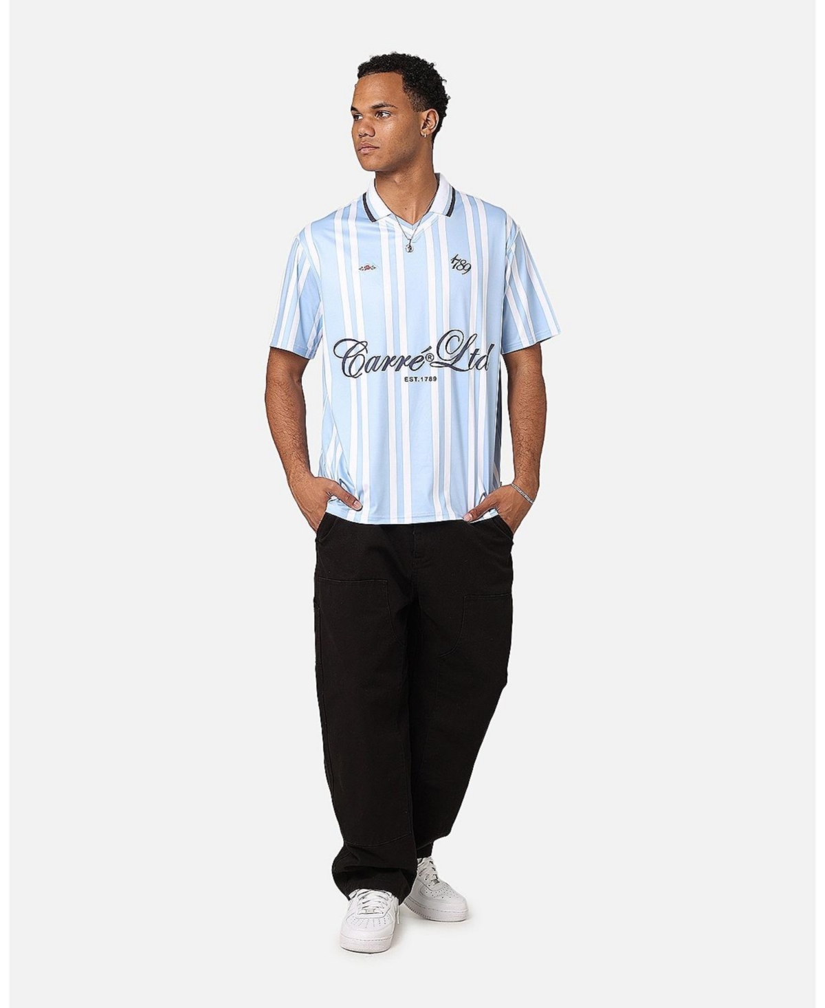 Men's Le Form Football Jersey Polo - White/blue