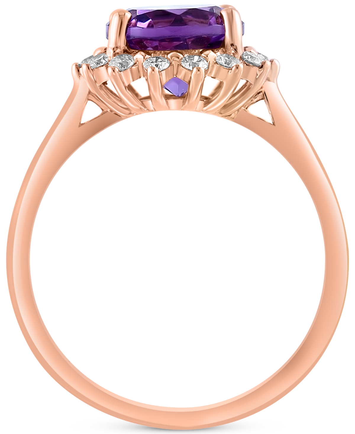 EFFY COLLECTION EFFY AMETHYST (1-7/8 CT. T.W.) & DIAMOND (1/5 CT. T.W.) RING IN 14K ROSE GOLD (ALSO IN BLUE TOPAZ &  
