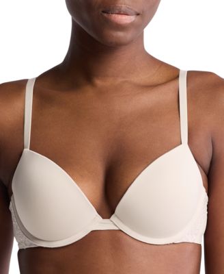 Calvin Klein - Women's Lace-Trim Push-Up Plunge Bra