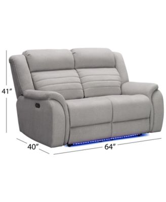 64" Power Fabric Reclining Loveseat