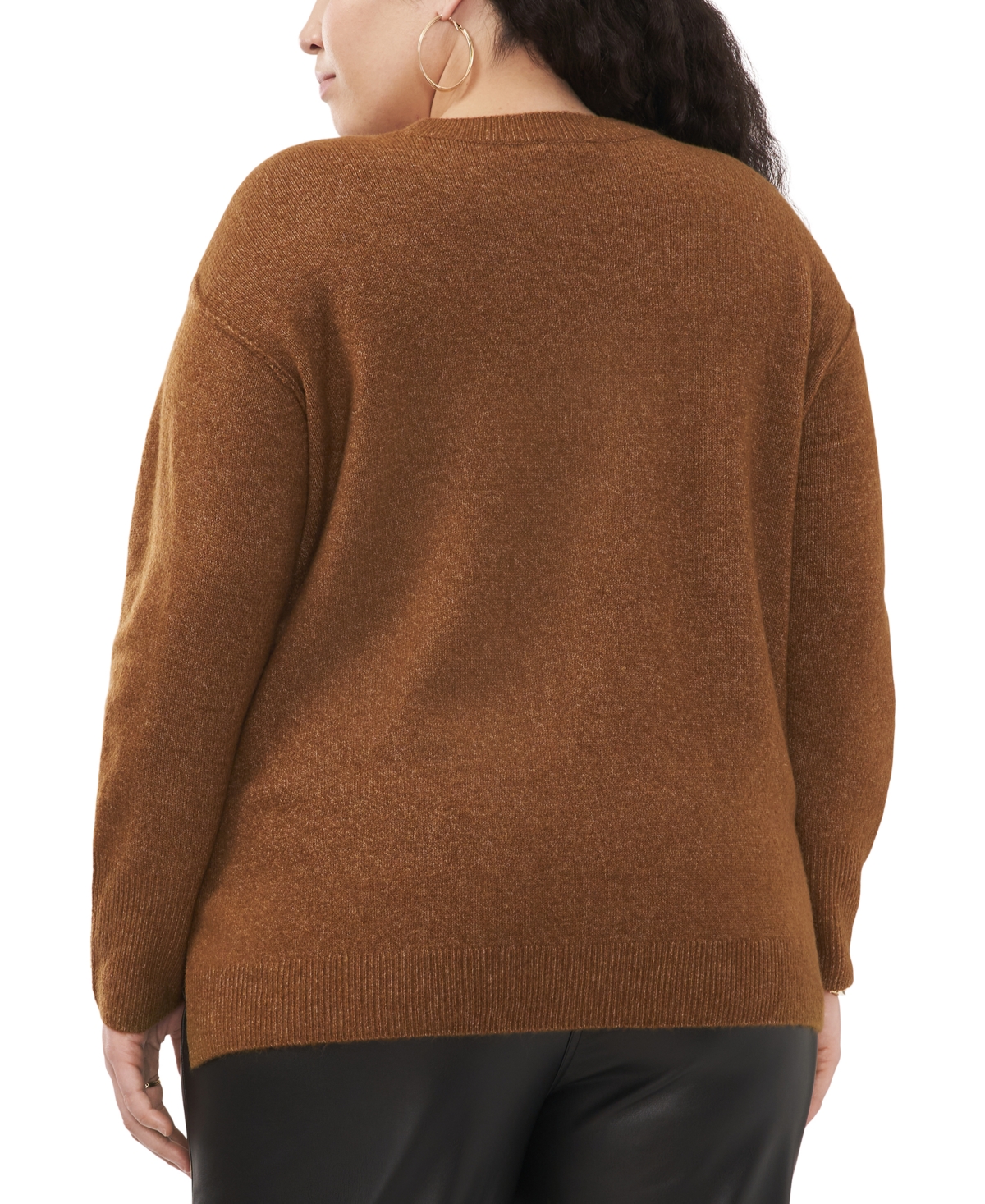 Vince Camuto Plus Size Cozy Long Sleeve Extend Shoulder Sweater