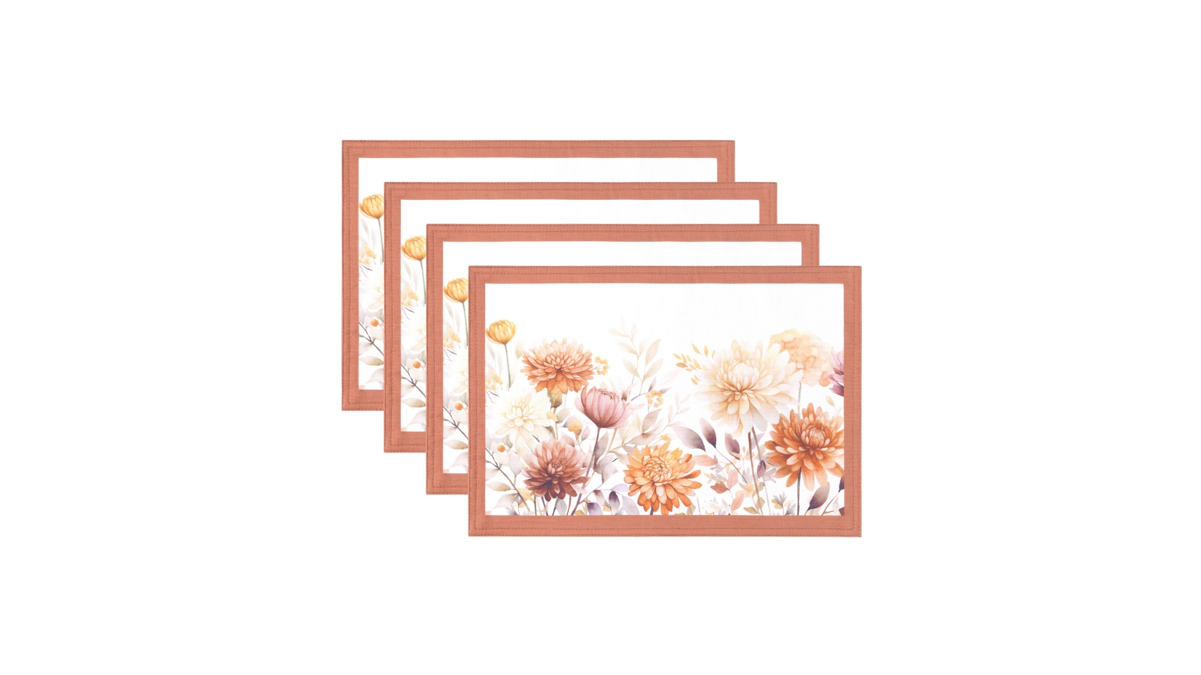 Elrene Autumn Blooms Placemats 13" x 19", Set of 4