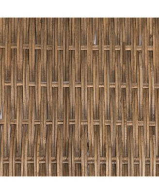 Jonathan Y Honeycomb 19.75" Rustic Bohemian Hand-Woven Rattan Tray