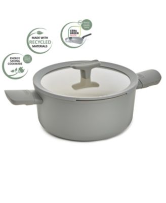 Balance Non-stick Ceramic Stockpot 10", 4.6qt. With Glass Lid, Recycled Aluminum