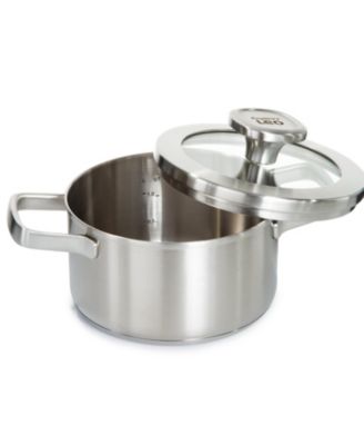 Graphite Recycled 18/10 Stainless Steel Stockpot 6.25", 1.7qt. With Glass Lid