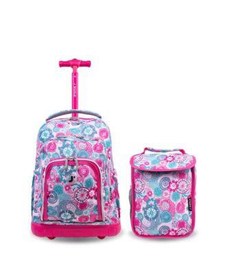 Boys Lollipop 16" Rolling Backpack with Insulated Lunch Bag