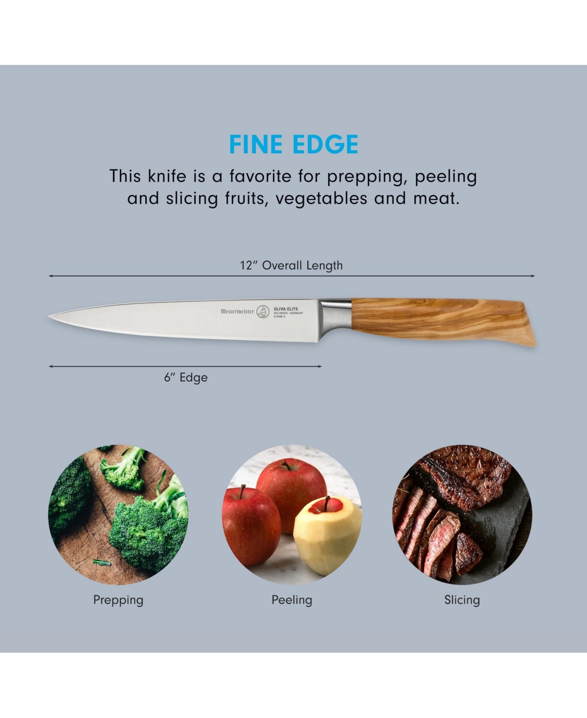 Messermeister Oliva Elite Utility Knife, 6"
